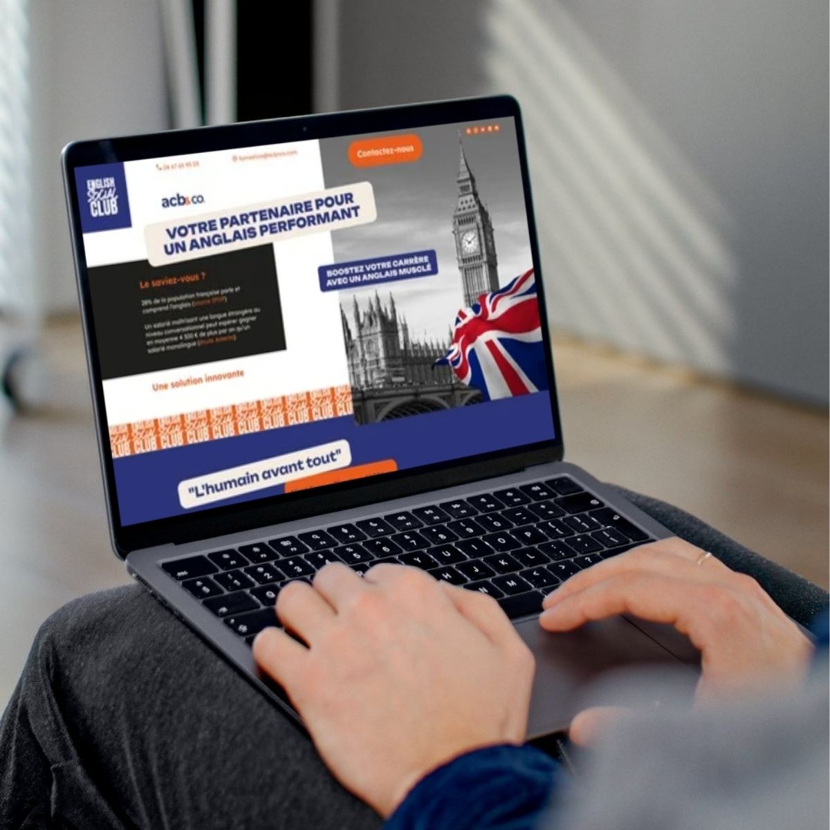 Maquette landing page pour centre de formation : mockup
